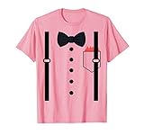 Suspenders With Bow Tie And Pocket Halloween Costume T-Shirt