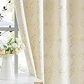 Enactex Metallic Floral Scroll Print Blackout Curtains