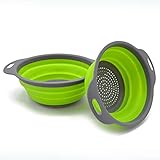 Space-saving foldable design: adjustable design, large capacity, vegetables and fruits can be contained. Fold down to under 2 inches, so they won't take up much space in your kitchen. This makes the kitchen more concise, and it is also ideal for picnics an