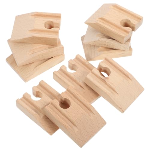 Abaodam Compatible 10pcs Wooden Train Tracks Train Track Accessory Simulation Track for Model Railway