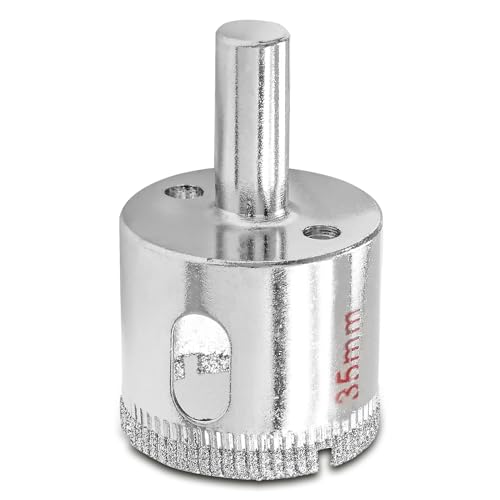 Image of Luomorgo 35mm Diamond Hole Saw Diamond Drill Bits | 1.1 Inch Cutting Depth, For Glass Ceramic Marble, For Porcelain Tile Granite, For Quartz Gemstone