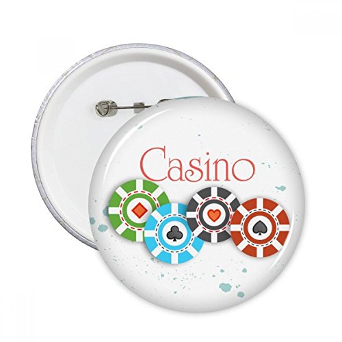 Badge bouton rond Casino Chips DIYthinker XXL pour customiser les vêtements et accessoires