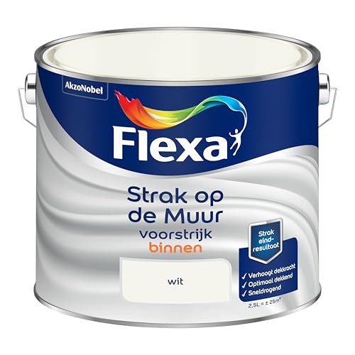 Flexa - Strak op de Muur Binnen Voorstrijk - Wit - 2.5 Liter