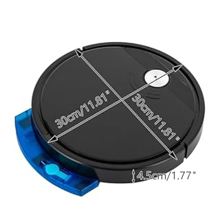 UYRTOY Aspirapolvere Robot,3 in 1 Modalità 1800 Pa Aspirapolvere Robot Potenza di aspirazione,tramite App/Telecomando Esegui Controllo Intelligente, 6 Modalità di Pulizia, per Marmo, Piastrelle (nero)