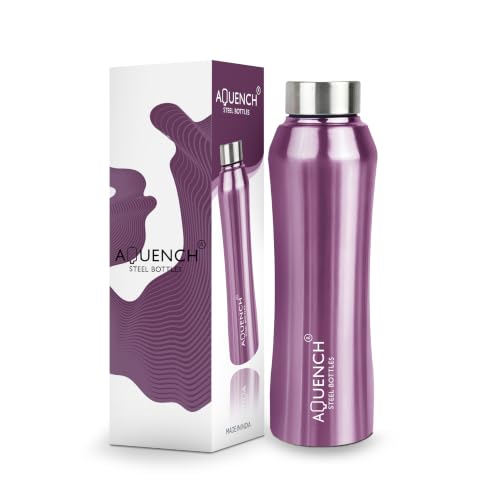 Image of Stainless Steel Water Bottle 1 Litre Bottles for Kids Girls Boys School Adults Office Gym(Purple Colour, Steel Cap, Set of 1, 1000 Ml)