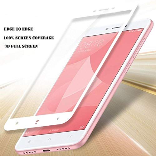 Image of Screen Protector for Oppo F3 (White) Tempered Glass Edge-to-Edge 6D Screen Guard With Installation Kit.