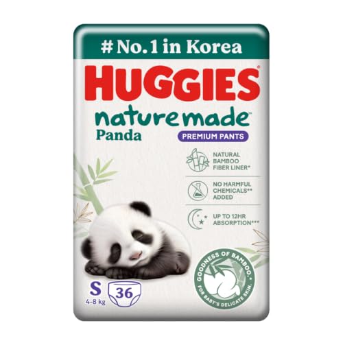 Image of Huggies Naturemade Premium Ultra-thin Bamboo diapers Small 36pc,12hr lock