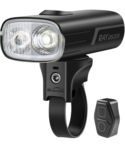 Éclairage avant Ray 2600B noir pour vos trajets vélotaf de nuit