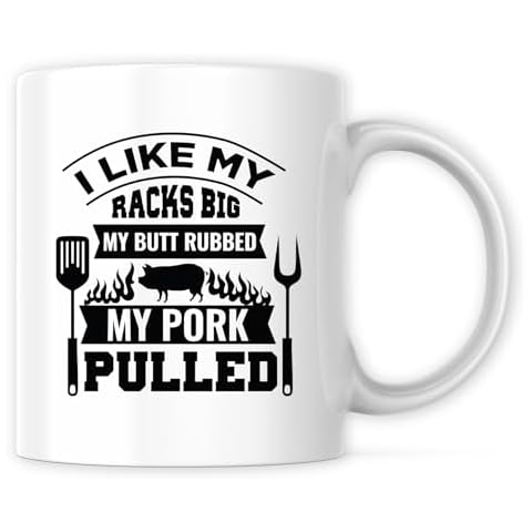I Like My Racks Big My Butt Rubbed Mug - Funny BBQ Grilling Pitmaster Mug For Dad - 11 Oz Coffee Mug Gift For Holiday Birthday - Premium Ceramic Dye Sublimation Mug - Printed In The USA AAMG0296 Cover