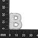 DIOWUS Bubble Letter Necklace Gold for Women，Charm Balloon Initial Letter Pendant Zirconia Inlaid Necklaces Fashion Gifts Jewelry (bubble letter-silver B)