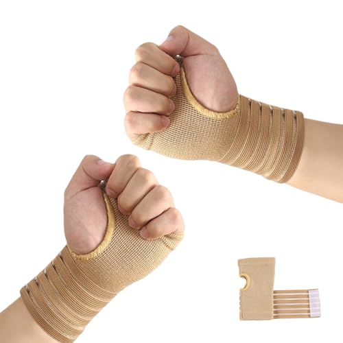 2 Pieza Muñequera Tendinitis Muñeca Ajustable Muñequeras Tunel CarpianoFerula Tunel Carpiano para Dolor Articulaciones, Esquinces, Palm Support