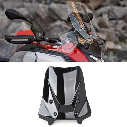 Wialnumt Motorcycle Windshield for BMW R1300GS GS1300 R1300 GS Adventure 2024 Sports Visor Windscreen Acrylic Front Wind Shield Guide Plate Screen (Black)
