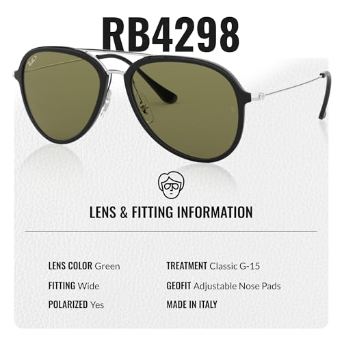 Ray-Ban RB4298 Pilot Shaped Sunglasses for Men & Women with Official RAYBAN Eyewear Kit4
