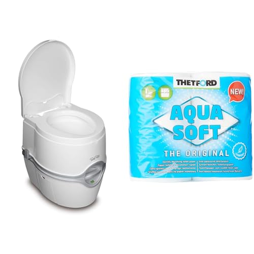 Toilette Portable Porta Potti 565E Thetford Électrique Design Blanc Haut de Gamme