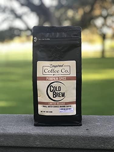 Pumpkin Spice - Flavored Cold Brew Coffee - Inspired Coffee Co. - Coarse Ground Coffee - 12 oz. Resealable Bag