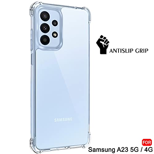 Image of TheGiftKart Transparent Crystal Clear Back Cover Case for Samsung Galaxy A23 4G / A23 5G | Shockproof Soft TPU Case | Cushioned Edges for Ultimate Protection Back Cover Case (TPU, Transparent)