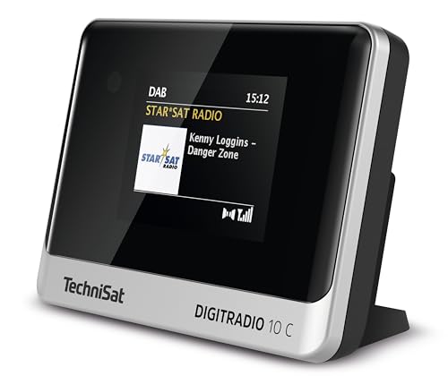 TechniSat DIGITRADIO 10 C - DAB+ Digitalradio Adapter (Farb-Display, Bluetooth, Fernbedienung, Wecker, optimal zur Aufrüstung bestehender HiFi-Anlagen) schwarz/silber