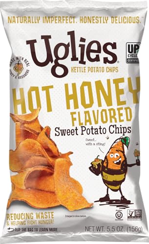 UGLIES Hot Honey Sweet Potato Kettle-Cooked Potato Chips, Gluten-Free Snacks,