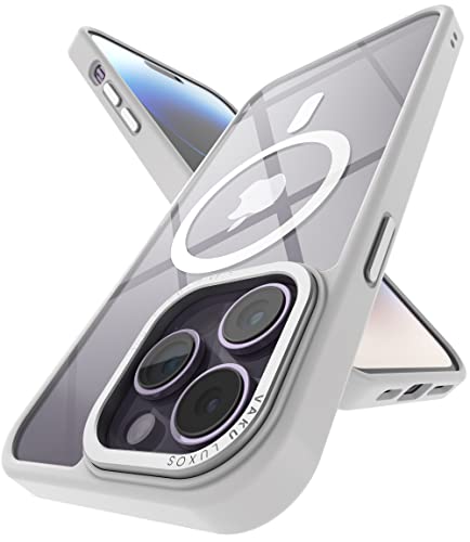 Image of eller sante Clear Armor MagPro for iPhone 14 Pro Case Cover, Shockproof, Scratch Resistant, Slim, Thin, Military-Grade Metal Ring Camera Protection, Compatible with MagSafe Back Cover - White