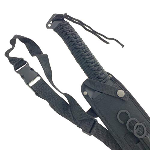 27" Tactical Machete with 3 Fixed Blade Set. Stainless Steel Blade. for Outdoor Camping Cutting Ropes - Branches, Collection, Gift