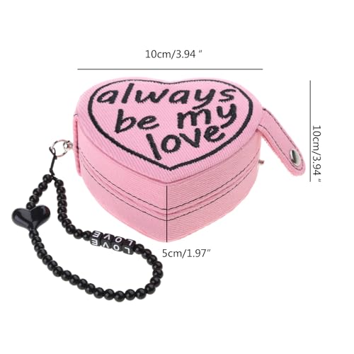 Boîte de rangement compacte pour bijoux le cadeau idéal en forme de cœur - 4