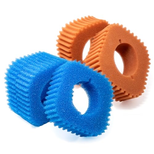 VIALIA 5er Set Filterschwämme für Oase FiltoClear 12000, 3X Blaue grobe und 2X rote feine Schwämme, ideale Passform 24 x 24 x 7 cm, Ersatzteile für kristallklares Teichwasser