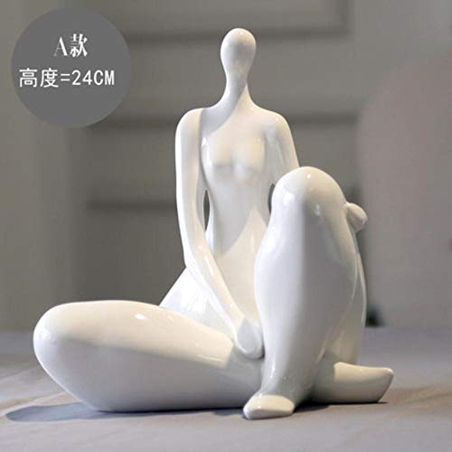 SGAHEIWI Decoración de la Boda Sala de Estar Artesanía Decoración del hogar Adornos Regalo Decoración de Personajes European Porch TV Wwine Cabinet, a