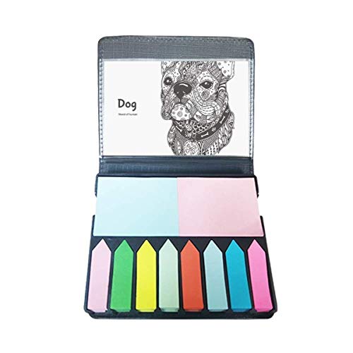 Boîte à marque-page autocollante pour chien Paint Run Dog papeterie bureau