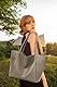 KALIDI Handtasche Damen Shopper Tasche Tote Bag PU Leder Große Schultertasche mit Reißverschluss für Arbeit,Einkauf，Schule