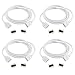 TronicsPros 4pcs 1m 3.3ft RGB Extension Cable Cord 4 Pin Flex LED Tape LED Ribbon LED Rope Light Connector Wire for RGB 5050 3528 2835 Flexible LED Strip Light w/ 8X Male to Male 4-Pin Adapter Plug