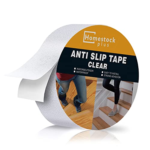 2" X 15' Anti Slip Tape Non Slip Stair Treads Clear Anti Slip Stair Tape, With Application Tool, Non Slip, Adhesive Stair Treads, Indoor, Outdoor, Pvc Free #TOP9