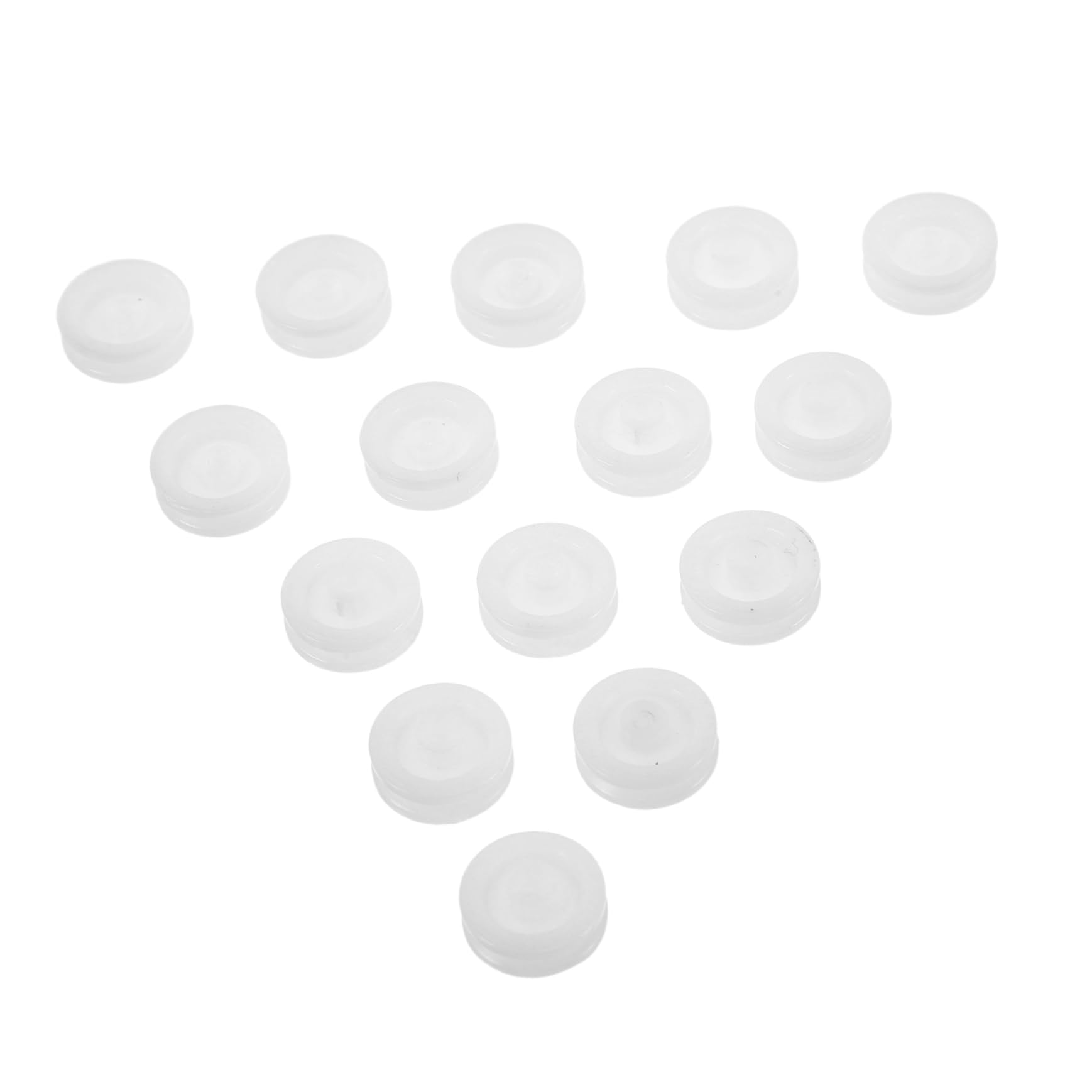 Veemoon 50pcs Plastic Pulley: Belt Wheel Gear Band Pulley Motor Drive Bearing for Toy Car Airplane Parts Model Toys White