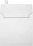 LUXPaper Square Invitation Envelopes | Peel & Press | 6' x 6' | Bright White | 70lb. Text | 1,000 Qty