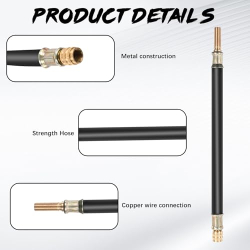 Image of Flexible Tire Valve Extenders 8.25 Inch Universal Valve Stem Extension Valve Adapter with Brass 45 90 135 Degree Valve Stem Extension Adaptor Tool for Bike Motorcycle Car Truck Motorhome Wheel