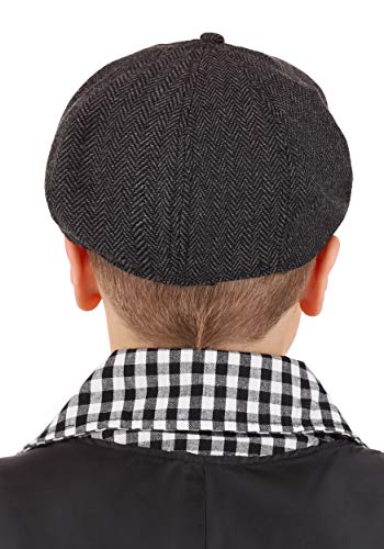 Fun Costumes Newsboy Cap for Kids - Herringbone Tweed Cap with Button and Stiff Visor4