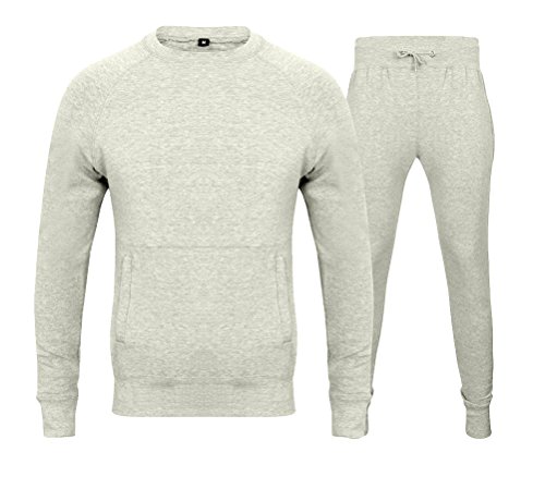Fabrica Fashion Survêtement Coupe skinny stretch Haut à fermeture Éclair et pantalon avec poches à fermeture Éclair -  Gris - X-Large