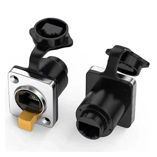 Adaptateur réseau RJ45 aviation étanche pour montage sur panneau droit