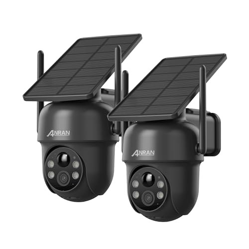 Amazon.co.jp: 【2カメラセット】ANRAN 屋外防犯カメラ ソーラー式