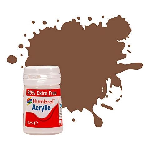 Humbrol AB0186EP Acrylfarbe, 186 Braun Cover