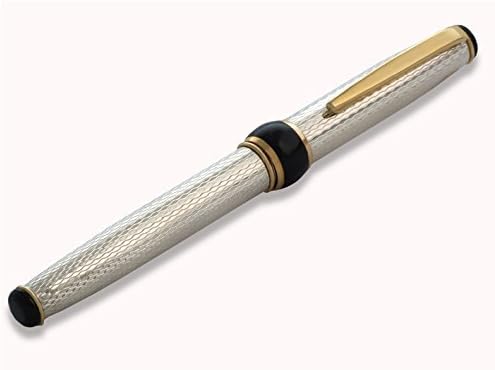 Grifos Italian Fountain Pen Sterling Silver Moirè