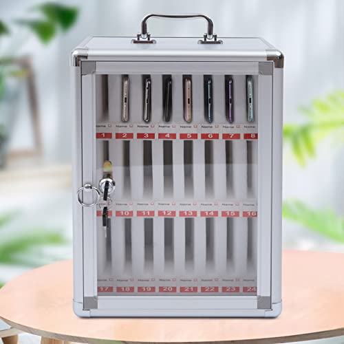 Phone Lock Box 24-Slot Cell Phone Storage Phone Jail Wall-mounted Desktop Lockable Cell Phone Lock Box Carried by Hand Classroom Cell Phone Holder Phone Locker Cabinet With Lock for Classroom Office