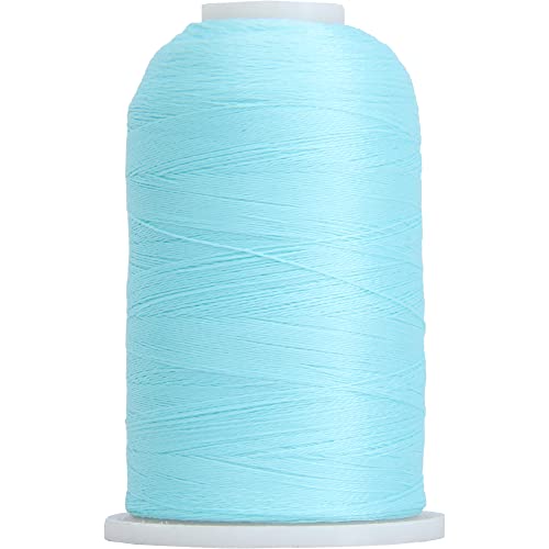 Image of ThreadArt Glow in the Dark Embroidery Thread, 1000M, Teal | Glow in the dark embroidery thread adds luminous detail to designs. Works with embroidery and sewing machines.