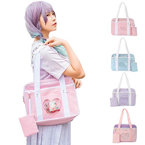 Ita Heart Shape Window Japanese Handbag JK Purse Satchel for Lolita Comic DIY Shoulder Bag2