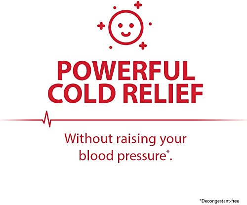 Coricidin HBP Decongestant-Free Cough and Cold Medicine for Hypertensives, Cold Symptom Relief for People with High Blood Pressure, 325 mg Acetaminophen Tablets (16 Count) (Pack of 4)