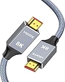 4K HDMI Cable 10ft - Capshi High Speed 18Gbps HDMI 2.0 Cable - HDCP 2.2-4K HDR, 3D, 2160P, 1080P, Ethernet - 28AWG Braided HDMI Cord - Audio Return Compatible TV, PC, Blu-ray Player, Apple TV
