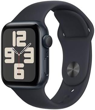 Apple Watch SE (2nd Gen, 2023) [GPS 40mm] Smartwatch with Midnight Aluminium Case with Midnight Sport Band S/M. Fitness & Sleep Tracker, Crash Detection, Heart Rate Monitor