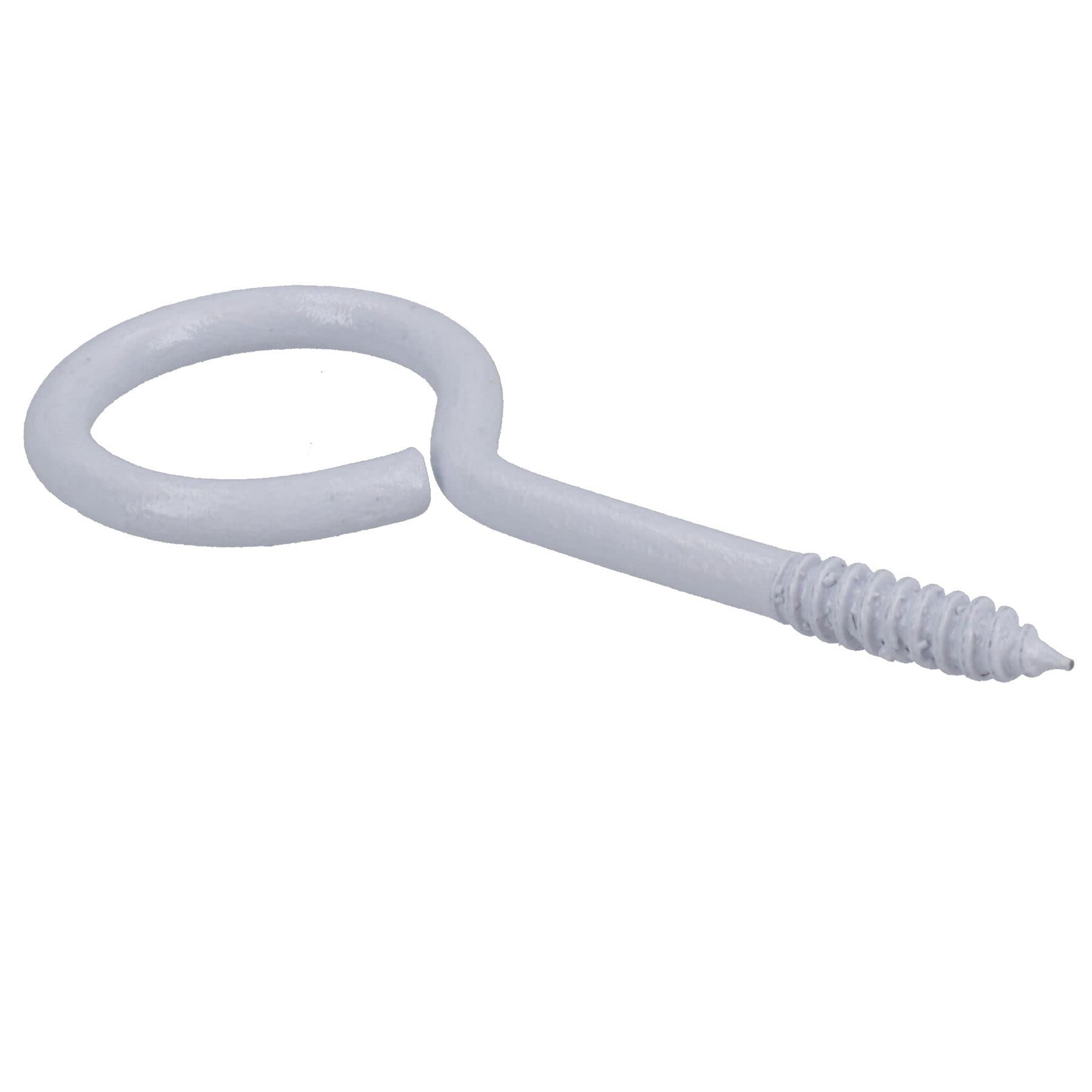 Screw Eye Hooks Fasteners Picture Curtain Hanger 18mm Hook 60mm Length 12pc