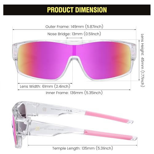 DUCO Sports Polarized Fit Over Sunglasses for Men Women Wrap Around Wear Over Glasses for Cycling Fishing3
