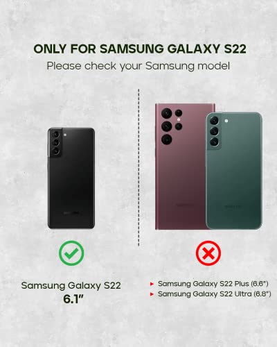 Étui cuir Samsung S22 avec support et portefeuille Porter Riley : housse de protection