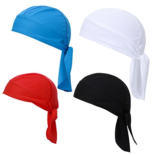 Boboder Sweat Wicking Beanie Cap à séchage Rapide Bandana UV Protection Respirant Skull Cap Tête Wrap Cyclisme Vélo Pirate Chapeau Unisexe